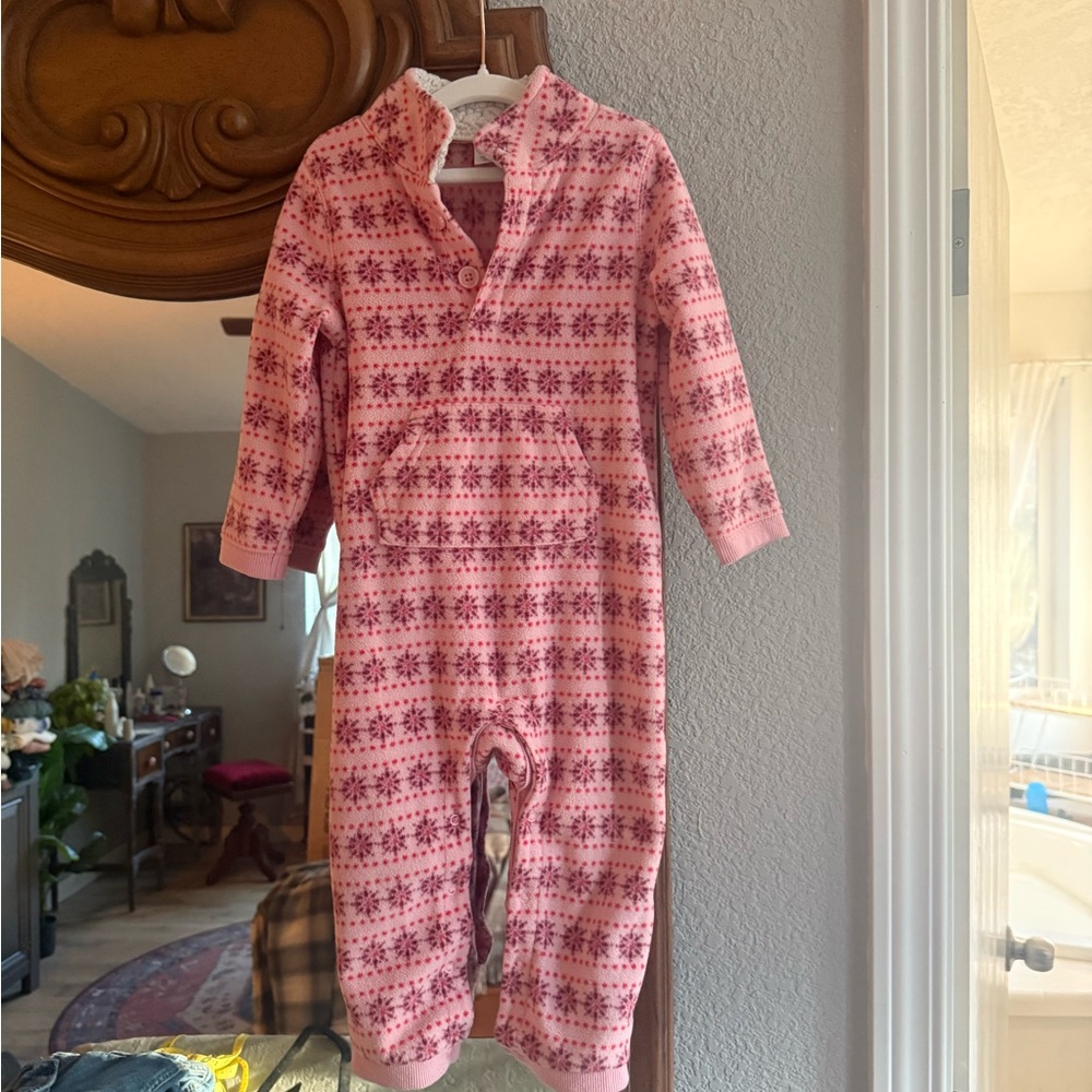 Old Navy Pink and Red Patterned Winter Suit